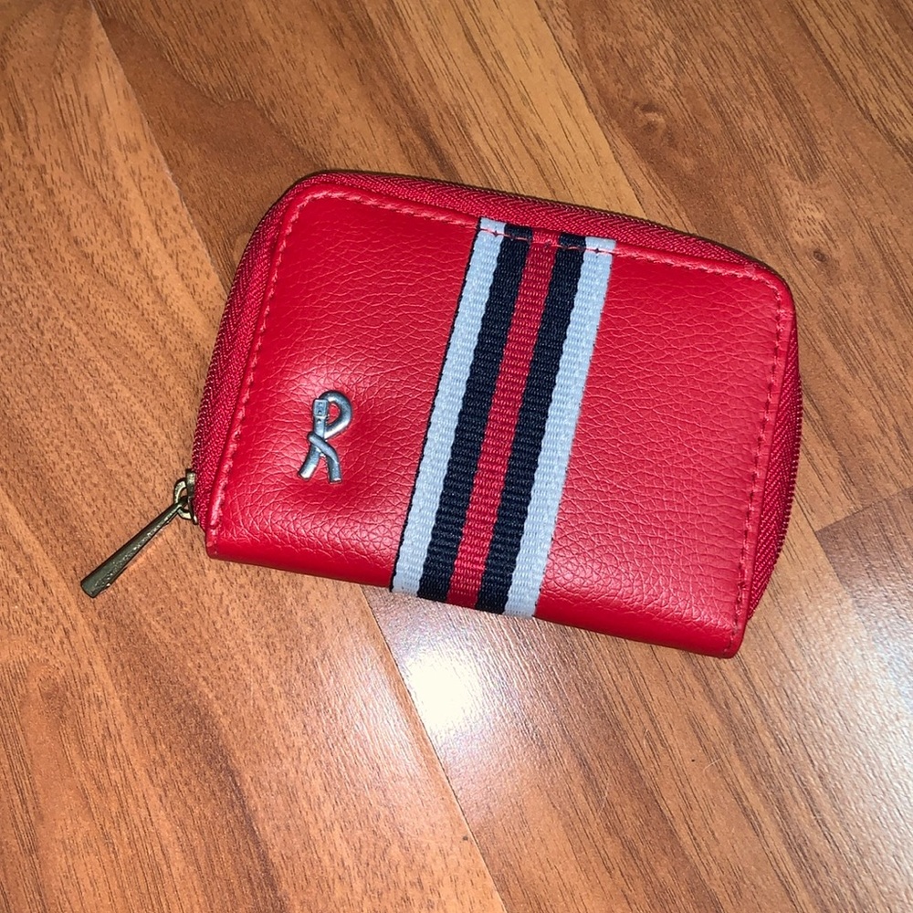 Roberta di Camerino Striped Portafogli Zip Leather Wallet